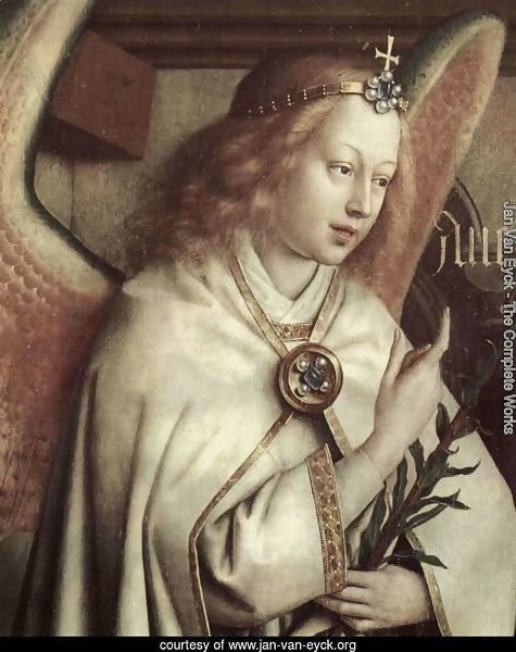 Annunciation angel, detail