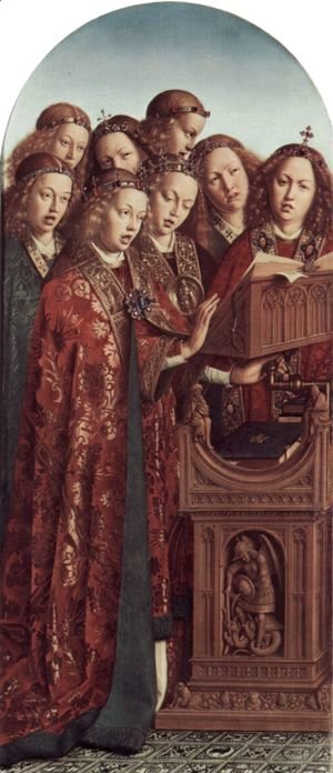 The Ghent Altarpiece, Singing Angels