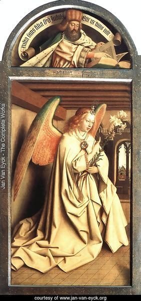 The Ghent Altarpiece Prophet Zacharias; Angel of the Annunciation