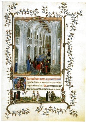 Jan Van Eyck - Miniature Turin-Milan Hours Burial Mass