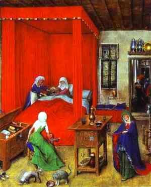 Jan Van Eyck - The Birth of John the Baptist