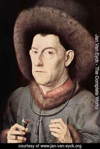 Jan Van Eyck - Portrait of a Man with Carnation c. 1435