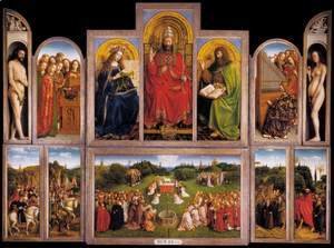 Jan Van Eyck - The Ghent Altarpiece (wings open) 1432