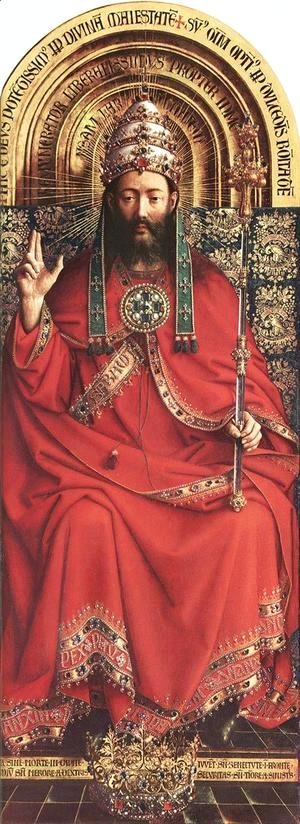 Jan Van Eyck - The Ghent Altarpiece- God Almighty 1426-27