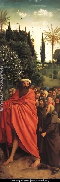 Jan Van Eyck - The Ghent Altarpiece- The Holy Pilgrims 1427-30