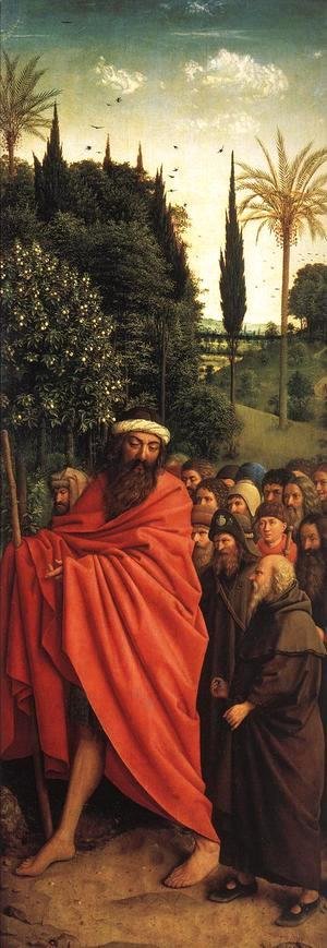 Jan Van Eyck - The Ghent Altarpiece- The Holy Pilgrims 1427-30