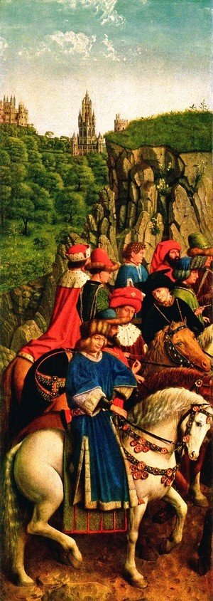 Jan Van Eyck - The Ghent Altarpiece- The Just Judges 1427-30
