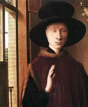 Jan Van Eyck - Portrait of Giovanni Arnolfini and his Wife (detail 1) 1434