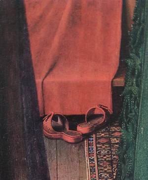 Jan Van Eyck - Portrait of Giovanni Arnolfini and his Wife (detail 8) 1434