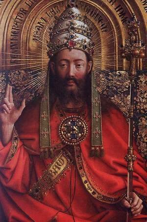 The Ghent Altarpiece- God Almighty (detail) 1426-27