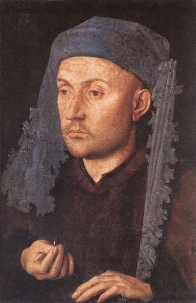 Man in a Blue Turban by Jan Van Eyck