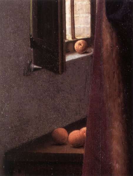 Portrait of Giovanni Arnolfini and his Wife (detail 5) 1434 by Jan Van Eyck