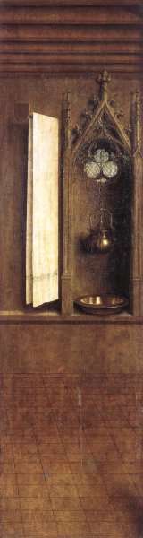 The Ghent Altarpiece- Niche with Wash Basin 1432 by Jan Van Eyck