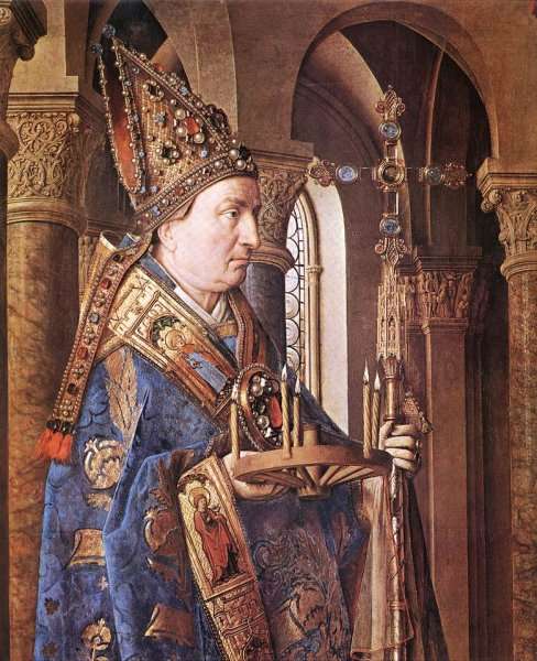 The Madonna with Canon van der Paele (detail 1) 1436 by Jan Van Eyck