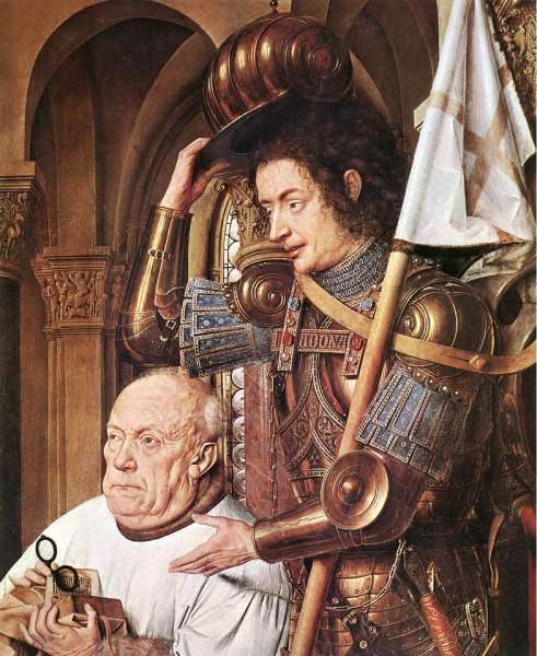 The Madonna with Canon van der Paele (detail 3) 1436 by Jan Van Eyck