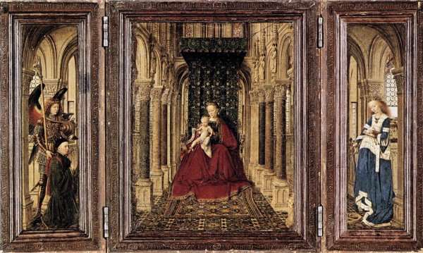 The Virgin and Child in a Church by Jan Van Eyck