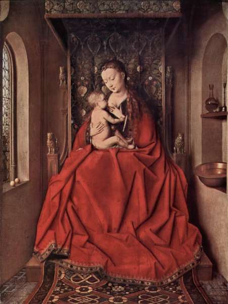Our Lady of Lucca, Mary nursing by Jan Van Eyck