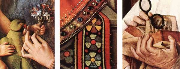 The Madonna with Canon van der Paele (details 2) 1436 by Jan Van Eyck