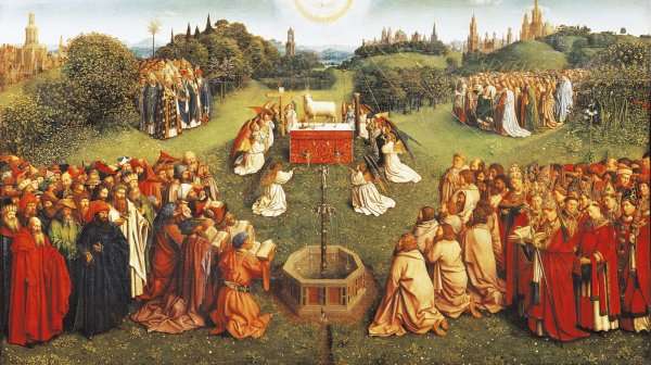 Adoration of the Mystic Lamb (The Ghent Altarpiece) by Jan Van Eyck