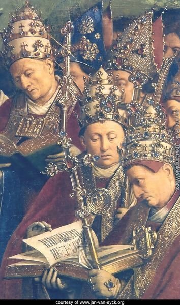Ghent Altarpiece, Popes and Bishops (detail)