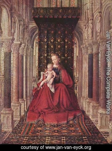 Jan Van Eyck - Marienplatz altar, Dresdner triptych, middle panel, Mary with child