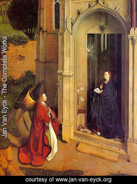 Jan Van Eyck The Annunciation Painting Reproduction | jan-van-eyck.org