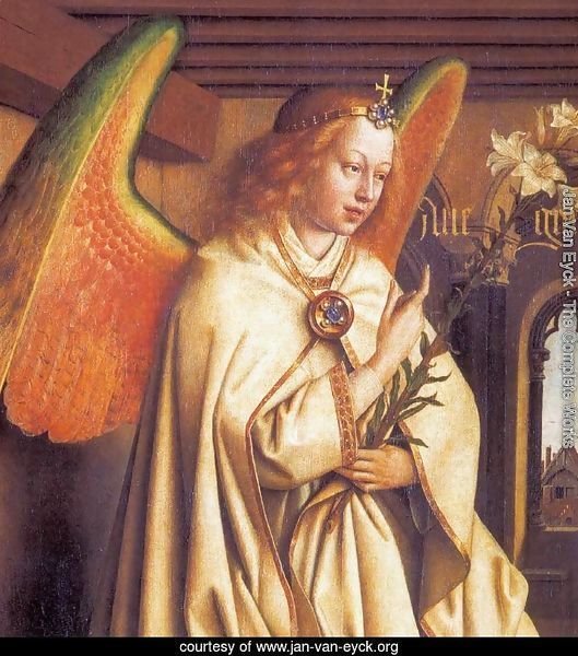 The Ghent Altarpiece Angel of the Annunciation (detail)