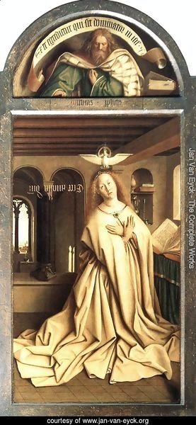The Ghent Altarpiece Prophet Micheas; Mary of the Annunciation