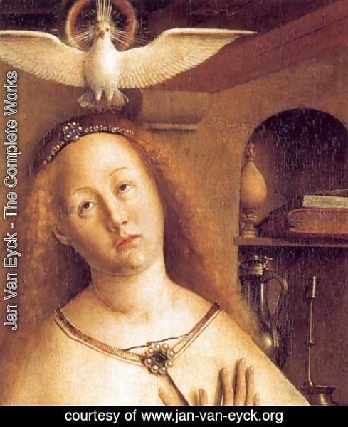 Jan Van Eyck - The Ghent Altarpiece Mary of the Annunciation (detail)