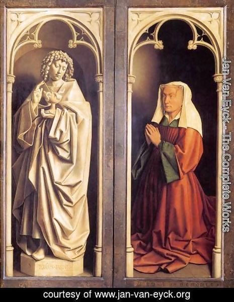 Jan Van Eyck - The Ghent Altarpiece St John the Evangelist and the Donor's Wife