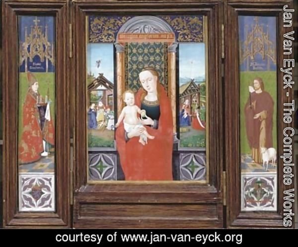 Jan Van Eyck - The Virgin and Child, Saint Donatianus and Saint John the Baptis