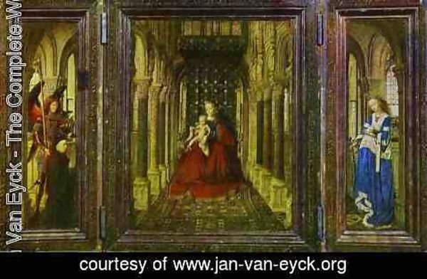 Jan Van Eyck - Virgin and Child with St. Michael, St. Catherine and a Donor