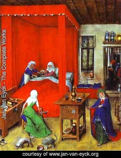 Jan Van Eyck - The Birth of John the Baptist