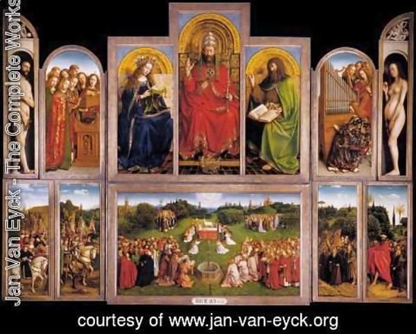 Jan Van Eyck - The Ghent Altarpiece (wings open) 1432