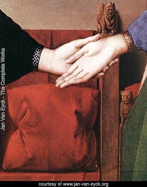 Portrait of Giovanni Arnolfini and his Wife (detail 4) 1434