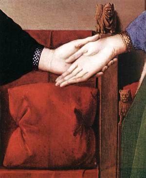 Jan Van Eyck - Portrait of Giovanni Arnolfini and his Wife (detail 4) 1434