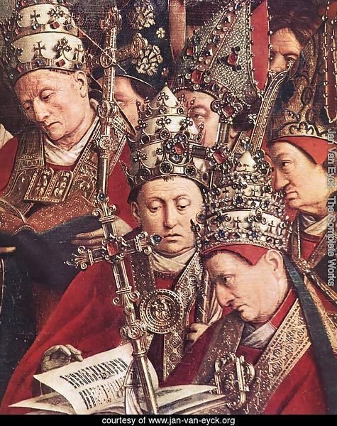 The Ghent Altarpiece- Adoration of the Lamb (detail 8) 1425-29