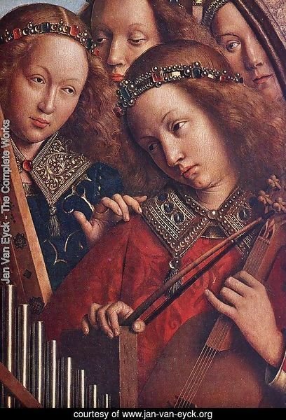 The Ghent Altarpiece- Angels Playing Music (detail 2) 1426-27
