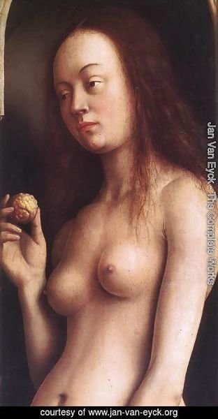 Jan Van Eyck - The Ghent Altarpiece- Eve (detail 2) 1425-29