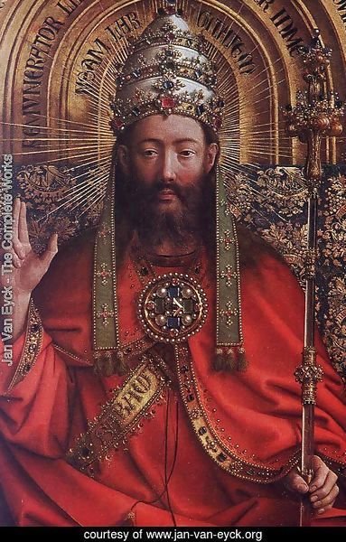 The Ghent Altarpiece- God Almighty (detail) 1426-27