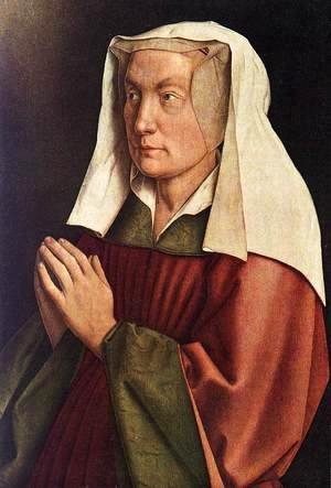 The Ghent Altarpiece- The Donor's Wife (detail) 1432